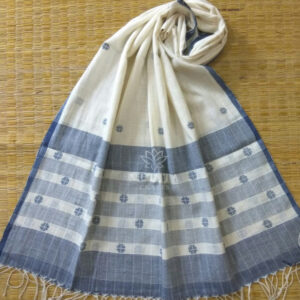 Classic Cotton Jamdani Stole – MCSTCJ072