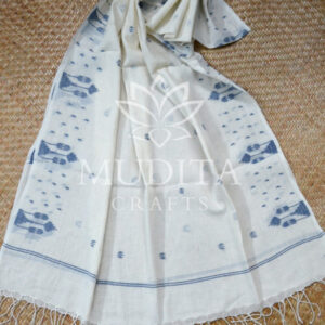 Classic Cotton Jamdani Stole – MCSTKJ003